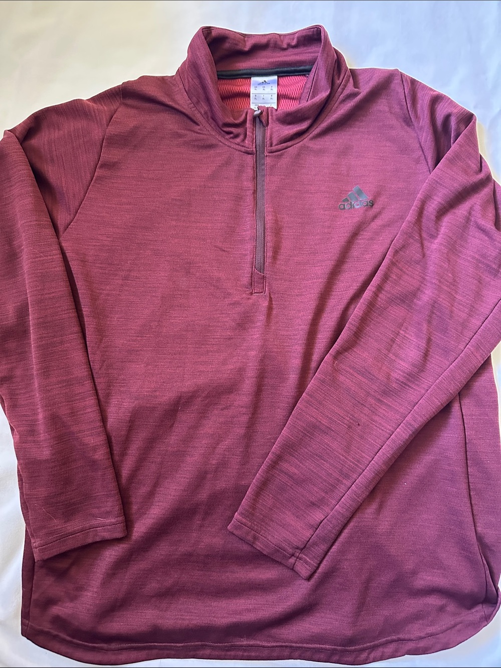 adidas Men's Half-Zip Pullover in Berry Plum